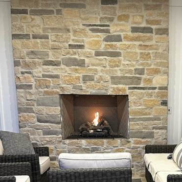 Stone Fireplace