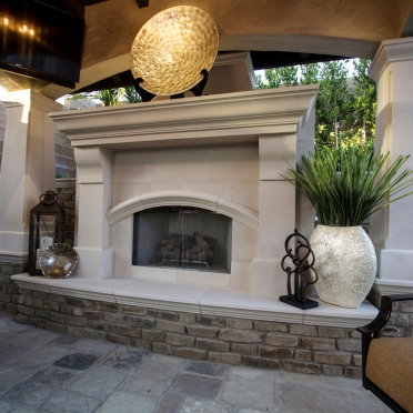 Beautiful Outdoor Fireplace