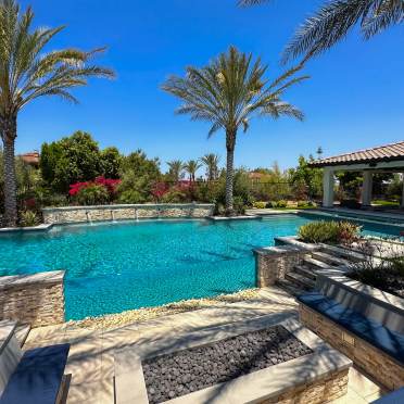 Desert Landscape Around Pool