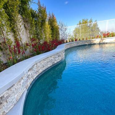 Landscape Around Pool Wall