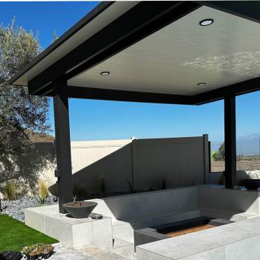 4K Cantilever Patio Cover with  Lights