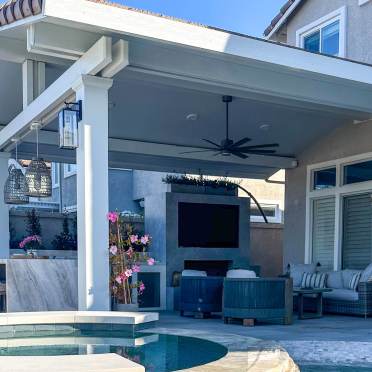 White Patio Cover