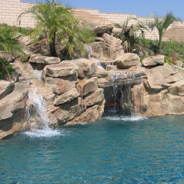 Rock Pool with Waterfall and Slide