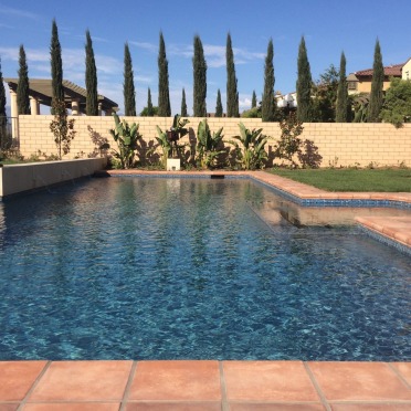 Traditional Geometric Swimming Pool with Pavers